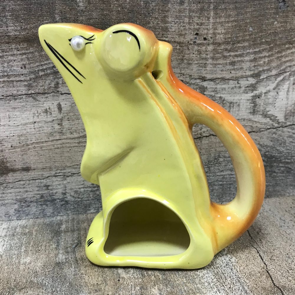 Аромалампа Мышь сырная керамика, цвет желтый 15 см