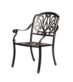 Обеденная группа из литого алюминия c столом ВУЛКАН + 6 кресел ФЕНИКС