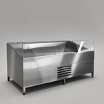 Напольная витрина для выкладки соков и фруктов на льду Finist