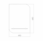 Зеркало MIXLINE "Каприз-Люкс" 495*685 (ШВ) с полкой  с фацетом