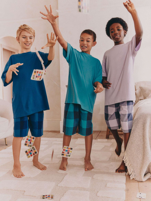 Пижама для мальчика Next E66-495, 3 шт., Синий, Сиреневый