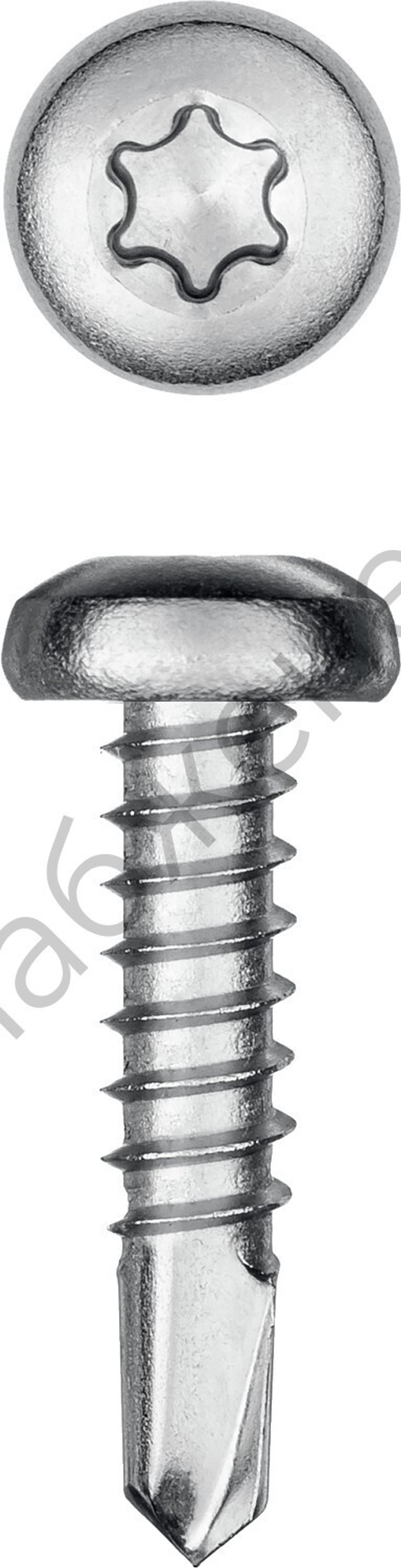 KRAFTOOL DS-P 16 х 4.2 мм, А2, сверло, полукр. головка, ТХ20, саморез нержавеющий, 500 шт (300931-42-016)