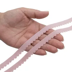 Резинка отделочная пыльно-розовая 12 мм (цв. 019), 605/12