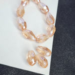 Бусина капля, хрусталь розово - персиковый, р-р 15×10мм, штучно