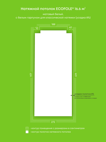 Натяжные потолки 16.6 м2, 22.5 м2