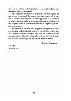 The use of personal documents in psychological science | Gordon W. Allport