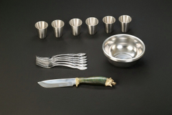 Набор для пикника «Викинг №2 Премиум» 6 шт. зеленая карельская береза