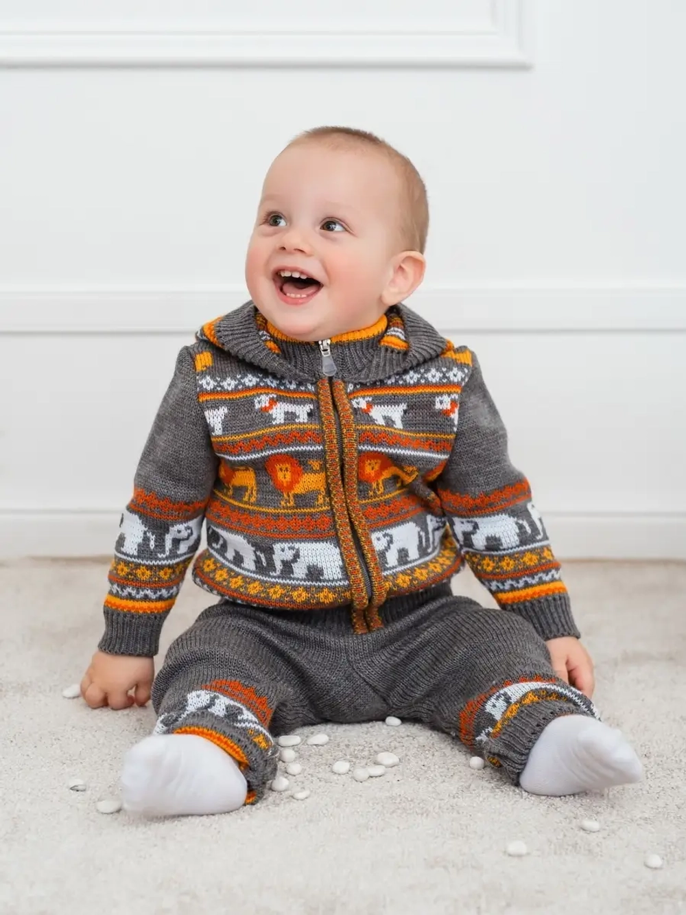 Костюм вязаный детский "Веселый зоопарк"