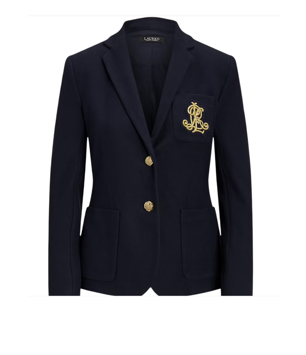 Жакет Lauren Ralph Lauren Bullion Jacquard – тёмно-синий, с вышивкой