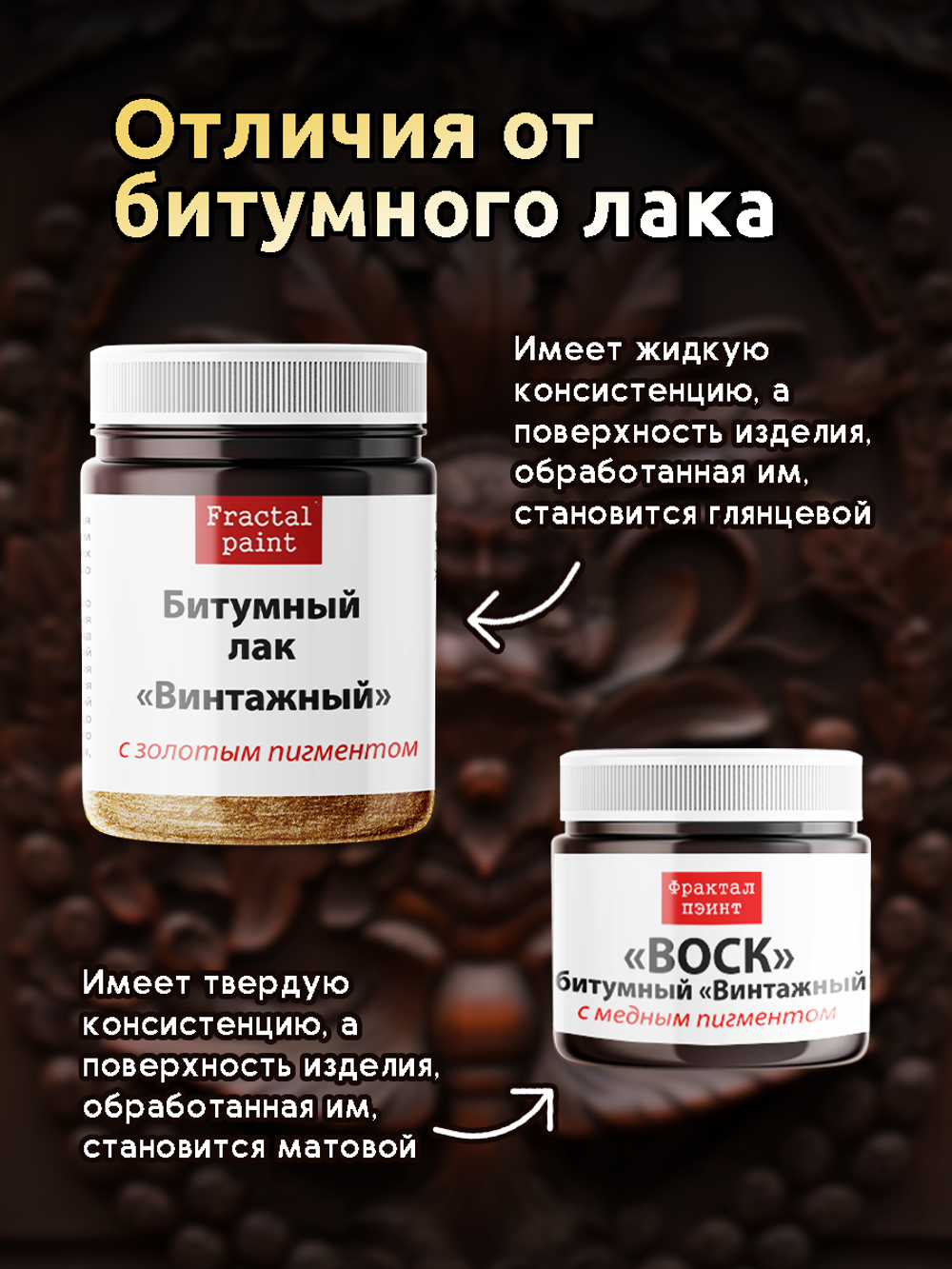Воск битумный патинирующий с медным пигментом