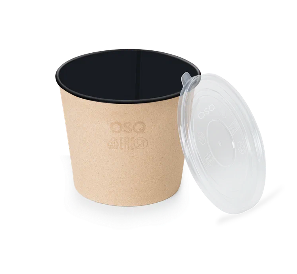 OSQ ROUND BOWL 500 BLACK WOOD