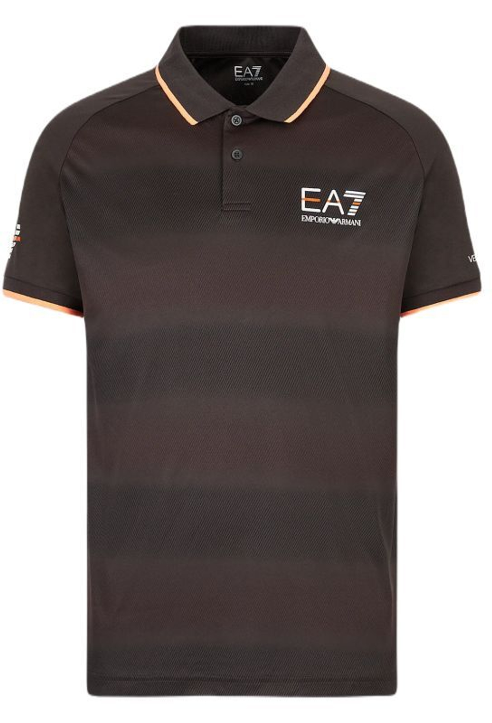 Мужское теннисное поло EA7 Man Jersey Polo Shirt - raven