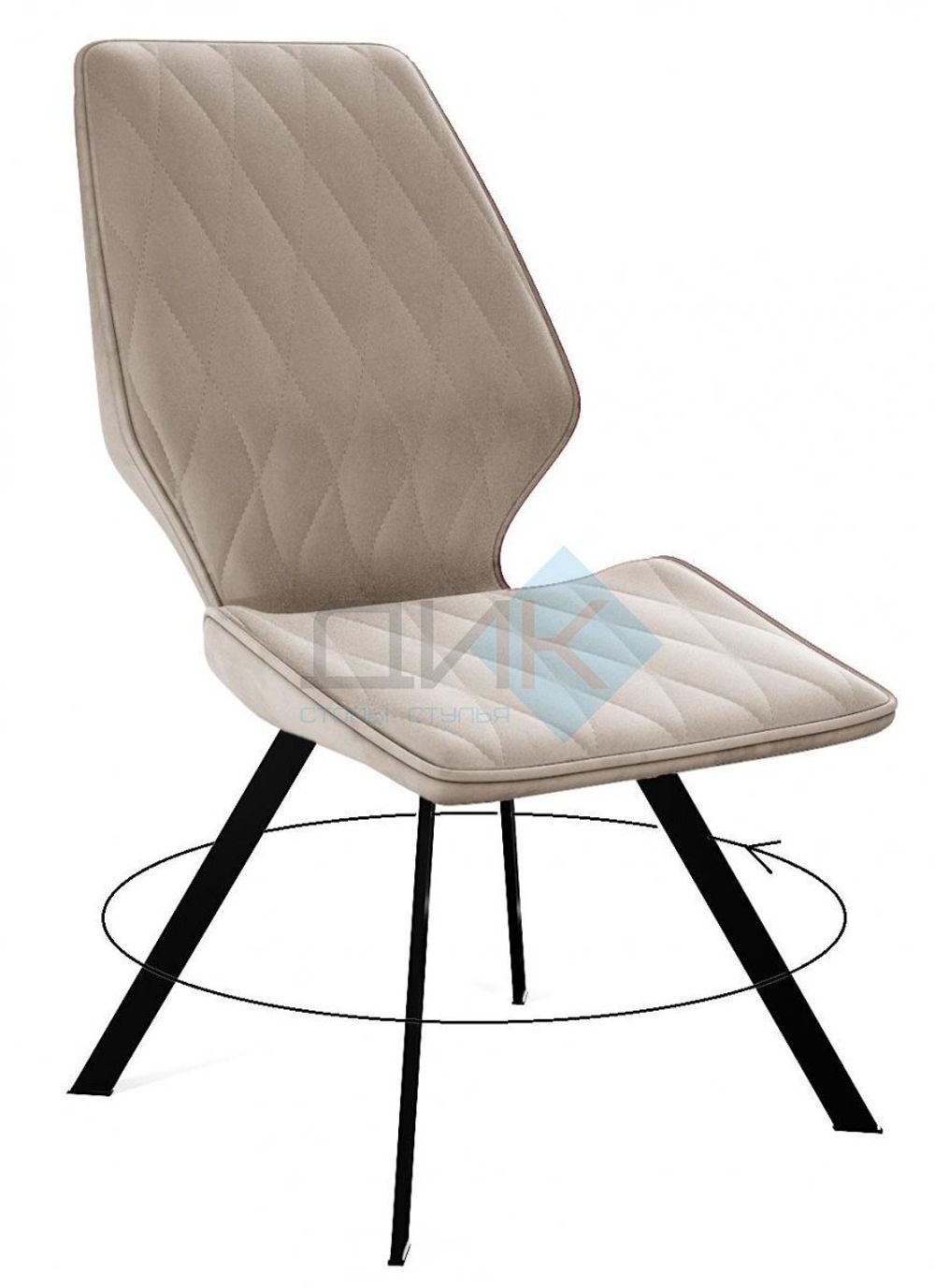 Стул DikLine 243 поворотный опоры чёрные