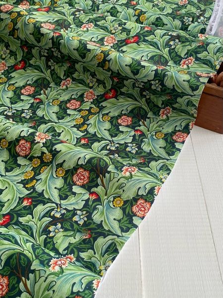 ЛИСТЬЯ АКАНТУСА СВЕТЛО-ЗЕЛЕНЫЕ, МОРРИС, 100% хлопок Handmade Fabrics 2
