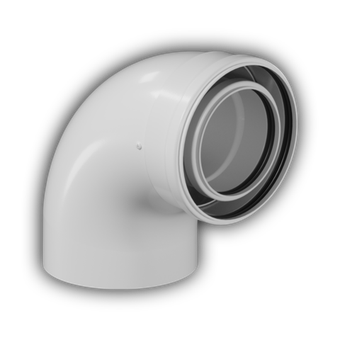 Отвод конденсационный угол 90° D110/160