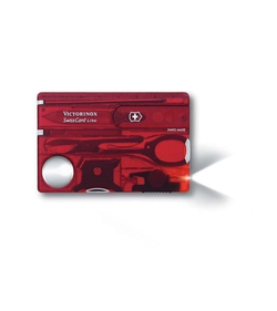 Швейцарская карточка VICTORINOX SwissCard Lite, 13 функций, полупрозрачная красная