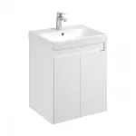 Комплект Aquaton Сканди Doors 55 белый (тумба + раковина Адриана)