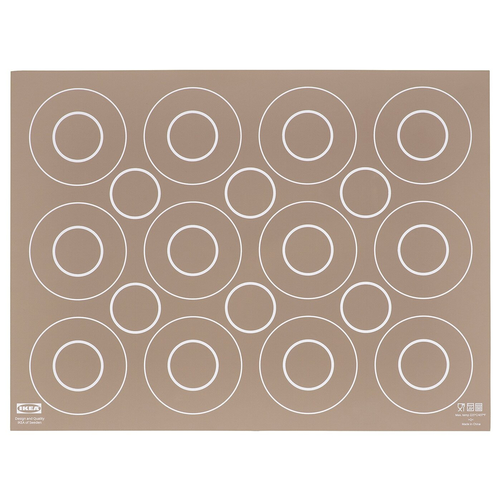 Коврик для выпечки IKEA BAKTRADITION (БАКТРАДИТИОН), Бежевый с рисунком, 41x31 см