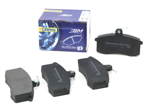 Колодка дискового тормоза а/м ВАЗ 2108-21099, 2110-2115, Калина, Приора, Гранта передняя (к-т 4 шт.) (Д743СМ) DAfmi