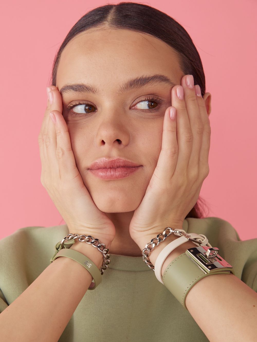 СВИТШОТ ЗАЙКА В СВИТЕРЕ PISTACHIO