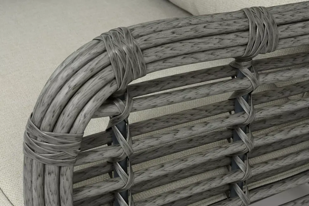 "Ницца" кресло из искусственного ротанга, цвет серый