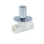 Клапан (вентиль) PP-R запорный белый хромированный Дн 25 Ру25 VALFEX 11154025