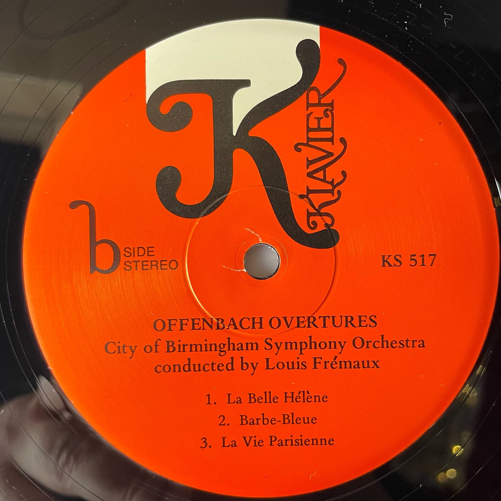 Винтажная виниловая пластинка LP Offenbach Жак Оффенбах, With City Of Birmingham Symphony, Conducted By Louis Fremaux, Offenbach Overtures Увертюры (США 1973)