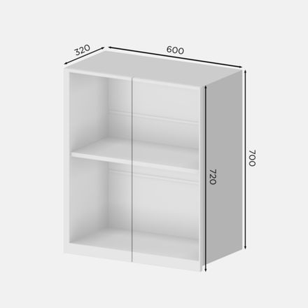 Кухня Модуль В 600 верхний Графит / Тауп