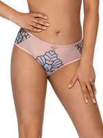 Трусики-слипы с контрастной бирюзовой отделкой (Размер: XL) (Цвет: телесный)