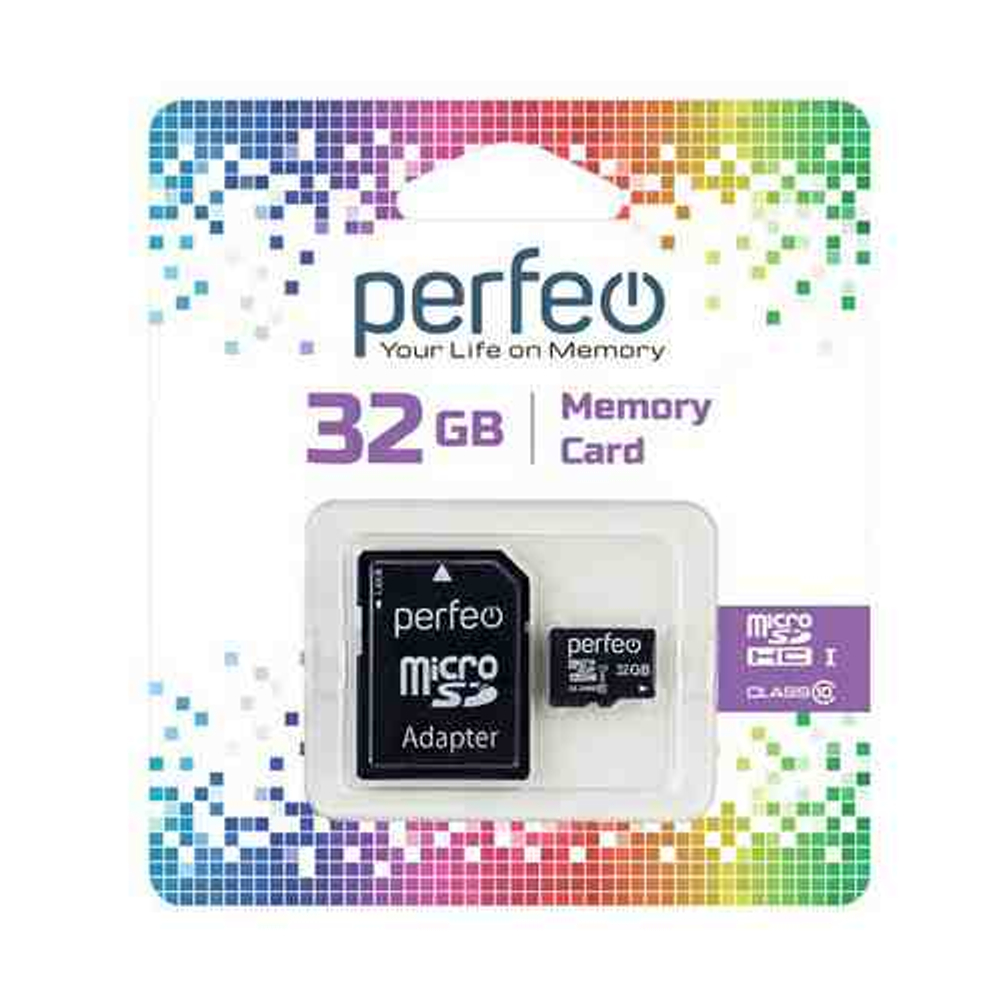 SD Micro PERFEO 32Gb+адаптер
