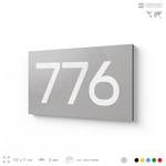 Номер на дверь 776, табличка на дверь для офиса, квартиры, кабинета, аудитории, склада, серая 120х70 мм, Айдентика Технолоджи