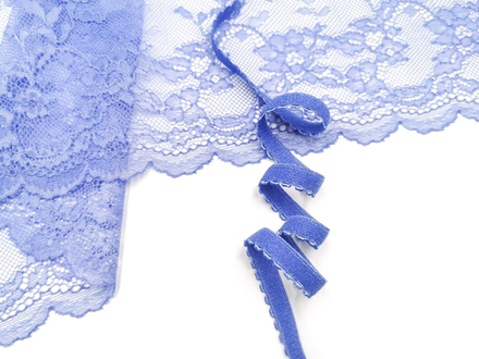 Отделочная резинка с фестонами, 10мм, ультрамарин, (OTR641/10-1474), м