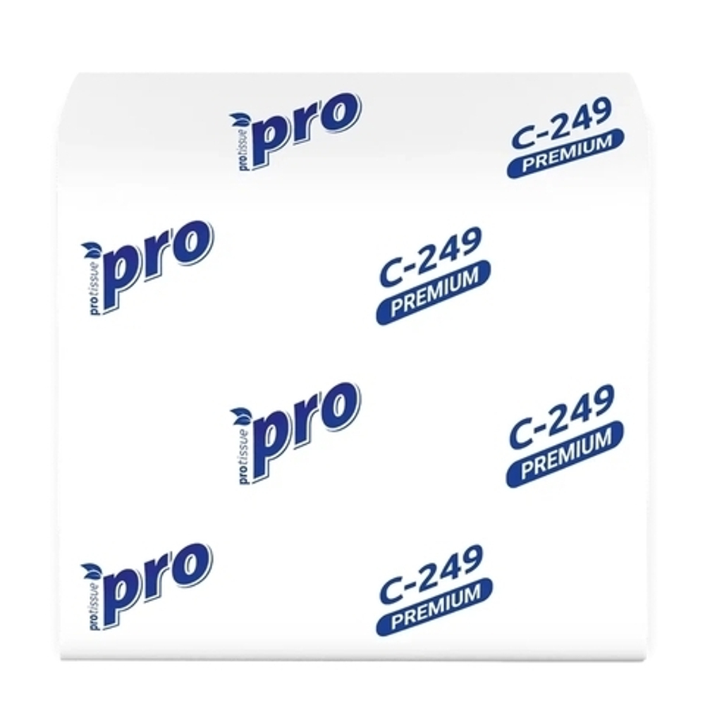 Листовая туалетная бумага PROtissue "PREMIUM" Артикул С249 V-сложения, 250 листов