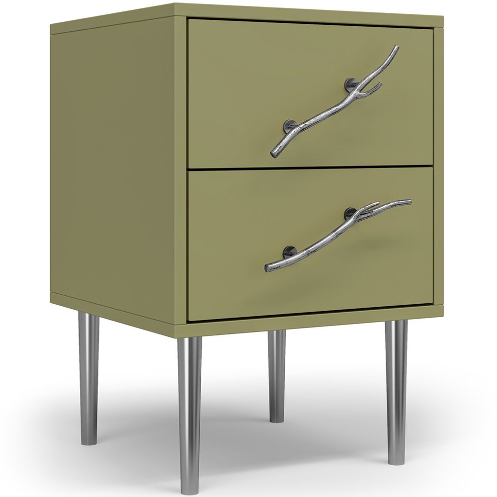 Тумба Арт Колор matte Стайл Сильвер Зеленая олива матовая