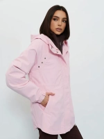 Ветровка с капюшоном удлиненная