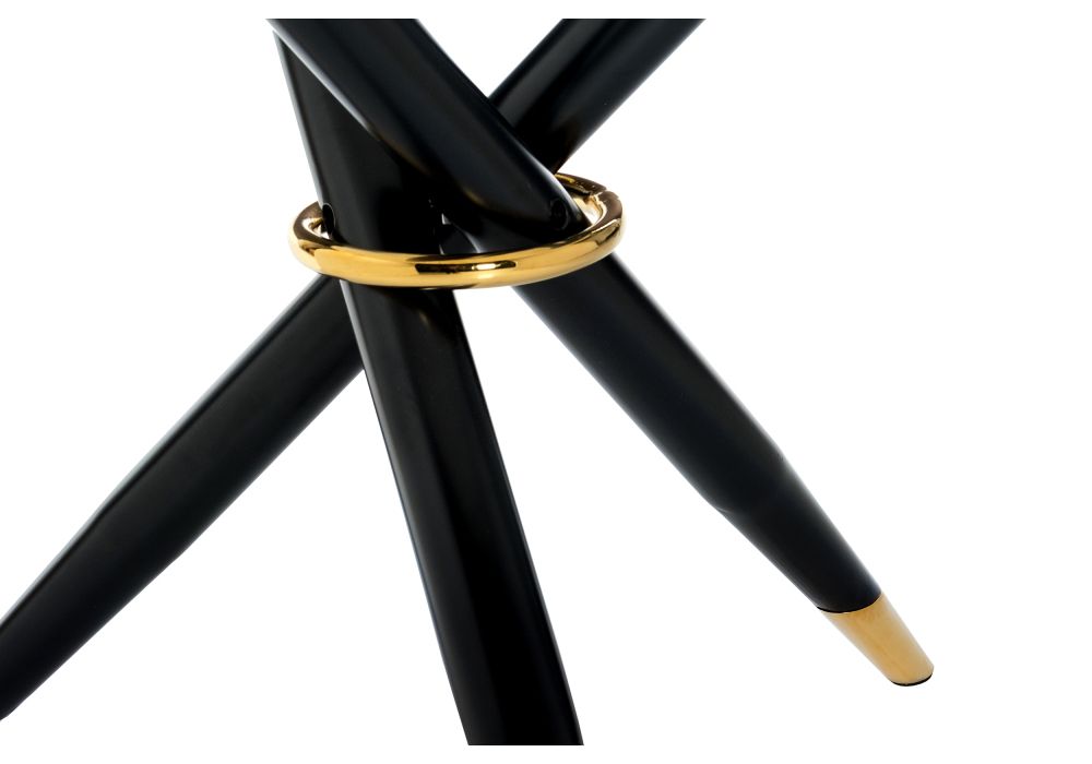 Стеклянный стол Rock 100х75 white / black