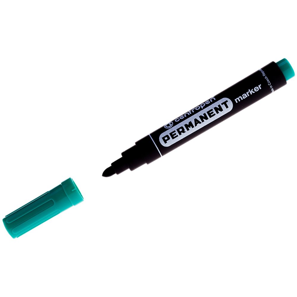 Маркер перманентный 2.5мм, Centropen, зелёный