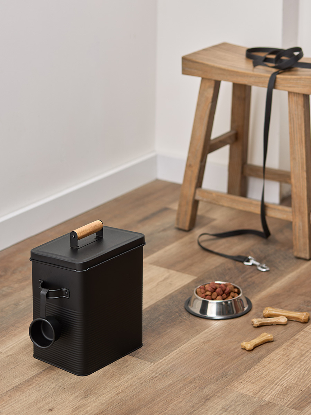 Банка для хранения универсальная irmel, 6,2 л, с ложкой, графит