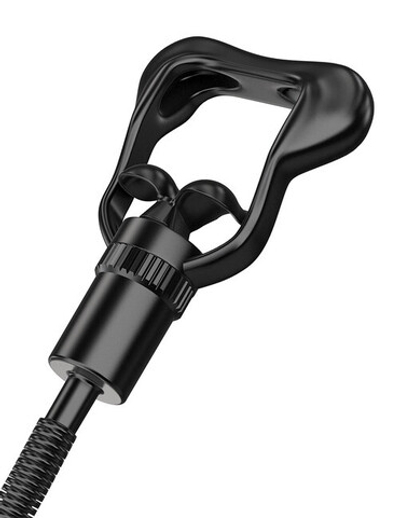 Вакуумная помпа Perfect Touch Vibrating Pussy Pump для половых губ с подушечкой для массажа клитора (Цвет: прозрачный с черным)