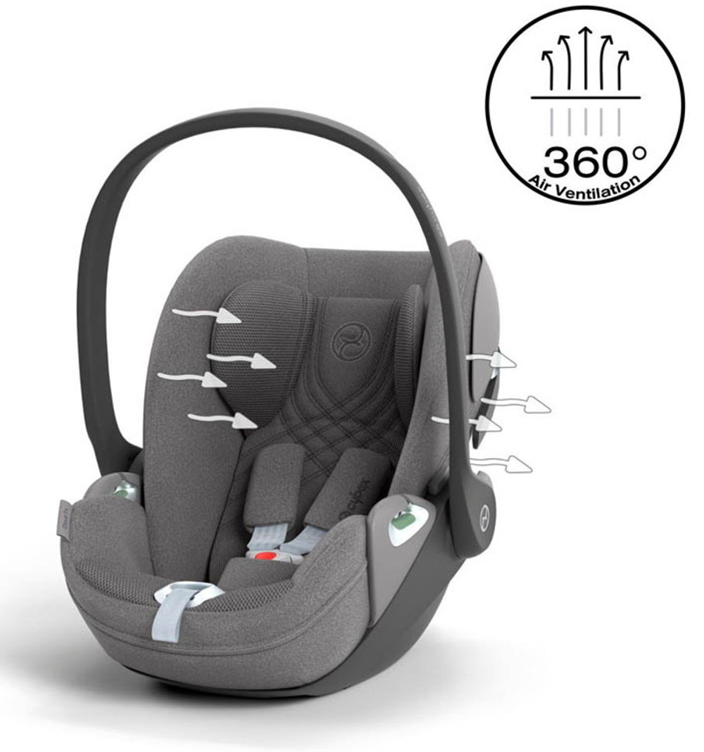 Коляска Cybex Balios S Lux TPE complete Cloud T Mirage Grey Plus Base T 4 в 1 Seashell Beige с дождевиками