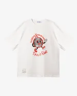 Футболка Sashina X Bomb Studio молочная