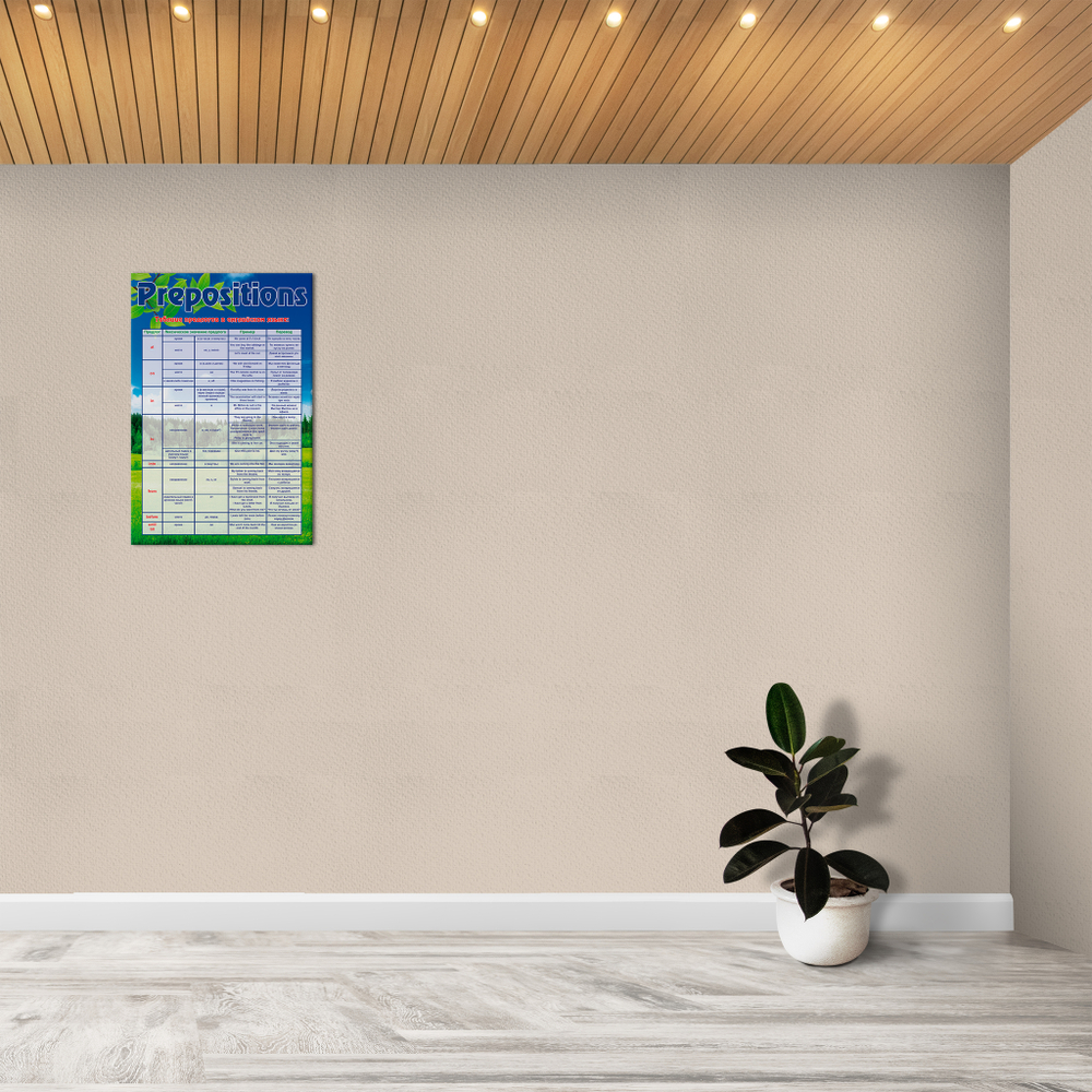 Стенд Prepositions. Таблица предлогов 150000715