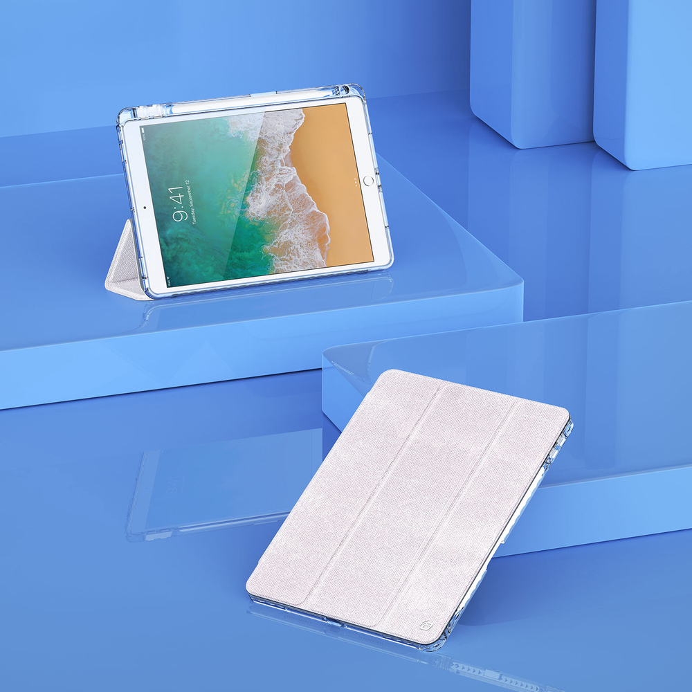 Чехол книжка розового цвета от Dux Ducis для iPad 7, 8, 9, (10.2), iPad Air 3, iPad Pro 10.5 (2017), серия Unid Series Case