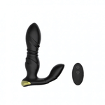 Беспроводной Телескопический вибратор для ануса с дистанционным управлением Массажер простаты Rosyland (Цвет: черный)