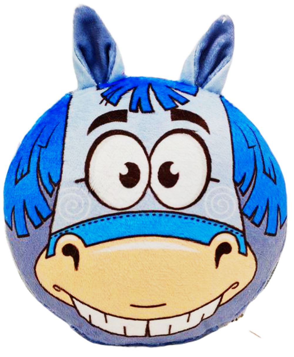 Мягка игрушка - подушка с маской для сна символ года конь "Слиппи Снежный" h 15 см