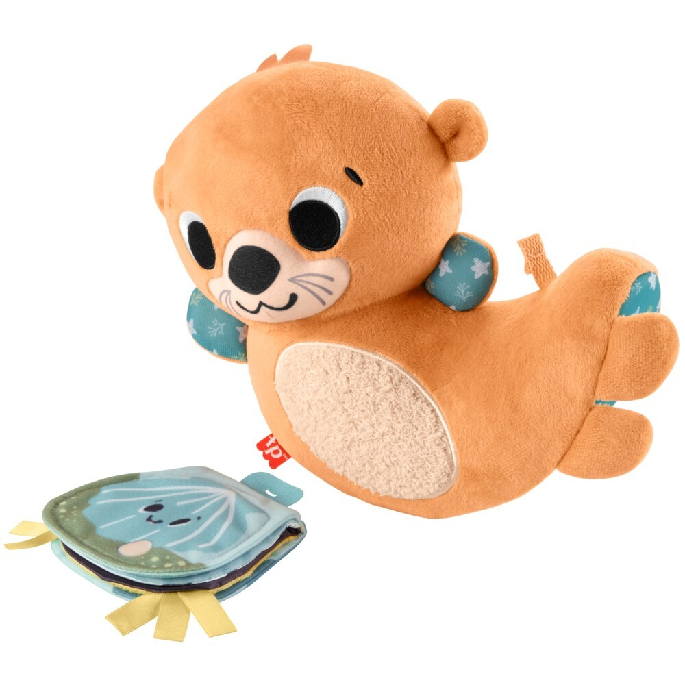 Fisher-Price - Подушка для живота Rocking Otter 2в1 с мягкой книжкой HXG96/ артикул HXG96 / GTIN 194735229666