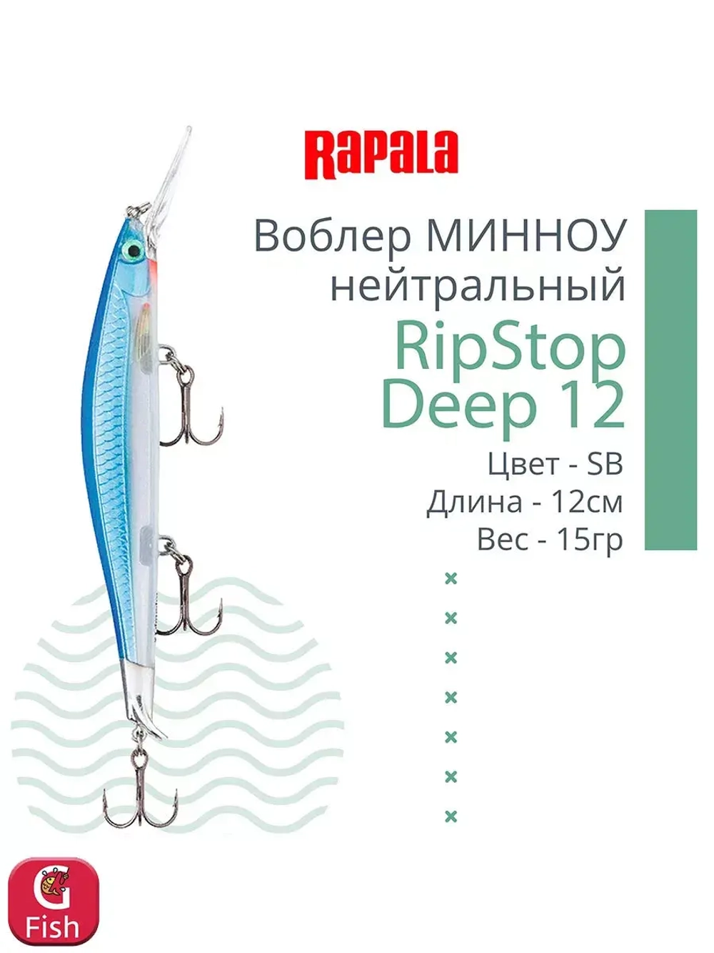 Воблер для рыбалки RAPALA RipStop Deep