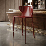 Стул полубарный Austin, кожа ретро-красный