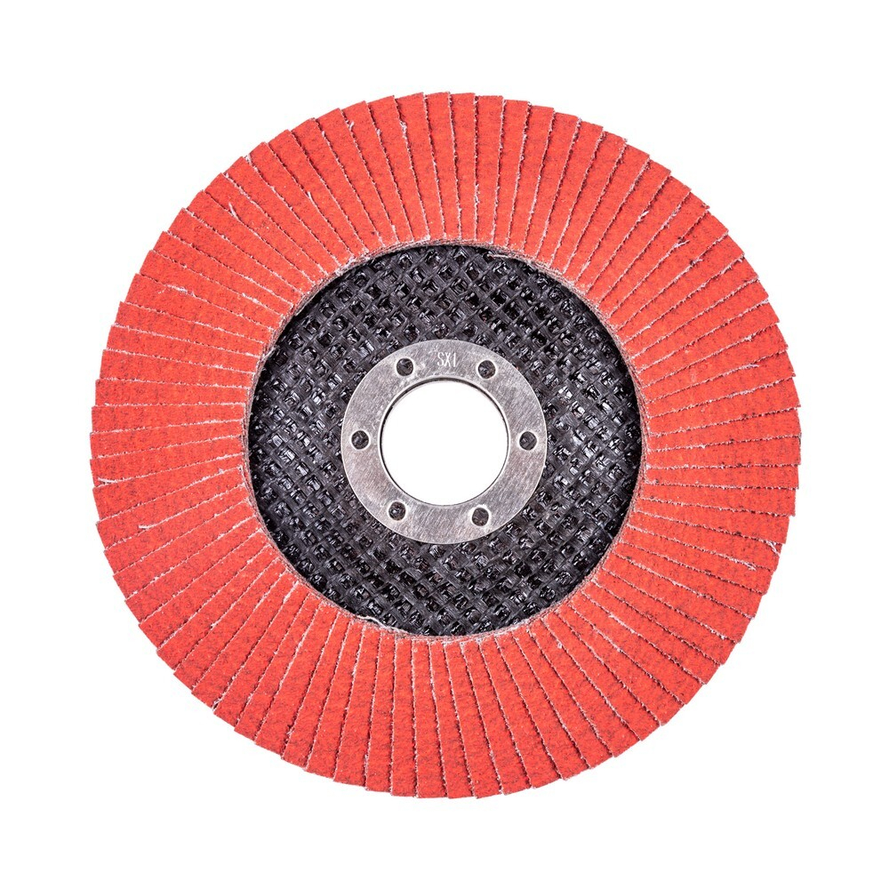 Круг лепестковый с керамическим абразивом для шлифования по нержавеющей стали FTL Everest 29 125 х 22,2 мм P120