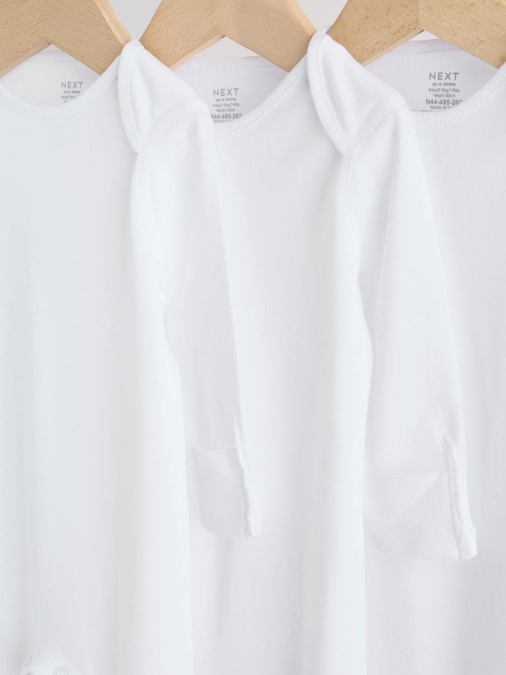 Комбинезон / Cлип малышей Next N44-495, 3 шт., Белый